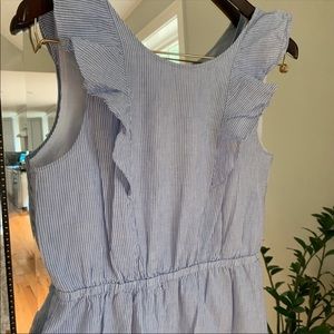J. Crew Ruffled Seersucker Dress